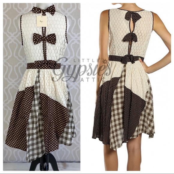 Ryu Farmhouse Multi Print and Bow Dress - Picture 7 of 14